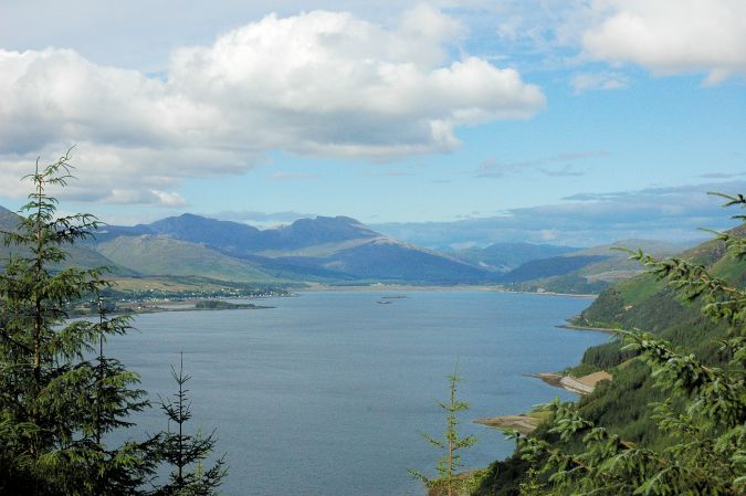 This is another view looking along the length of Loch Carron, this time from a vantage point above Stromeferry.
